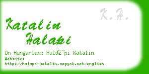 katalin halapi business card